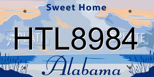 HTL8984 Alabama License Plate