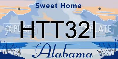 HTT32I Alabama License Plate