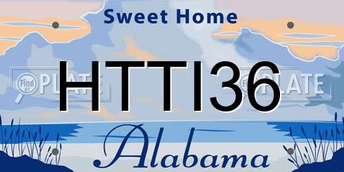 HTTI36 Alabama License Plate