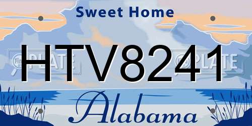HTV8241 Alabama License Plate