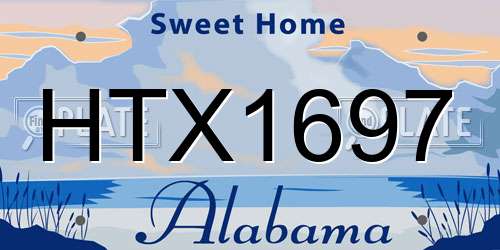 HTX1697 Alabama License Plate