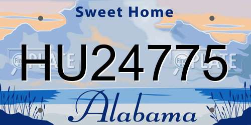 HU24775 Alabama License Plate