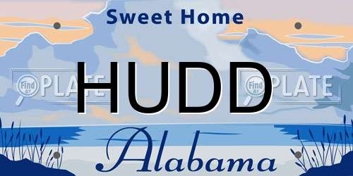 HUDD Alabama License Plate