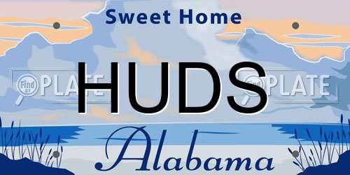 HUDS Alabama License Plate
