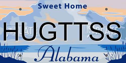 HUGTTSS Alabama License Plate