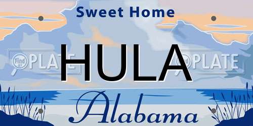 HULA Alabama License Plate