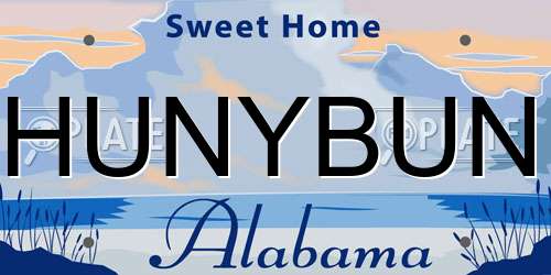 HUNYBUN Alabama License Plate