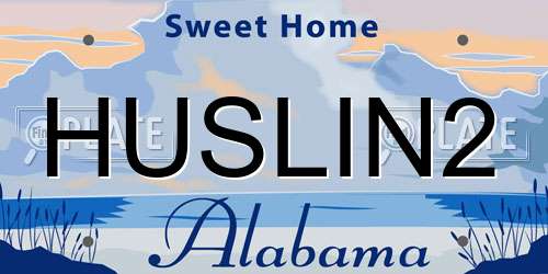 HUSLIN2 Alabama License Plate