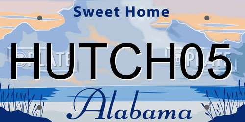 HUTCH05 Alabama License Plate