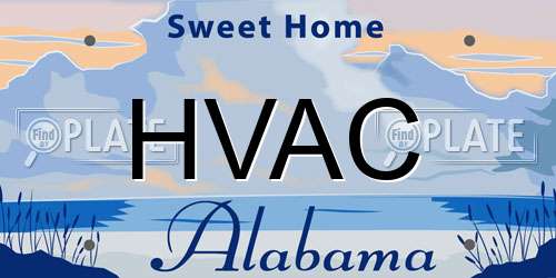 HVAC Alabama License Plate