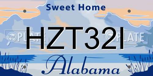 HZT32I Alabama License Plate