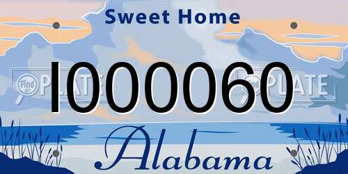 I000060 Alabama License Plate