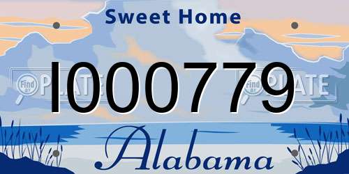 I000779 Alabama License Plate