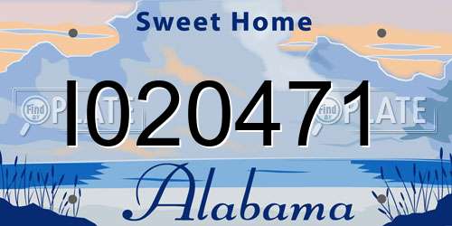 I020471 Alabama License Plate