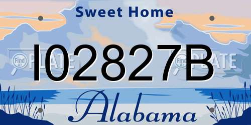 I02827B Alabama License Plate