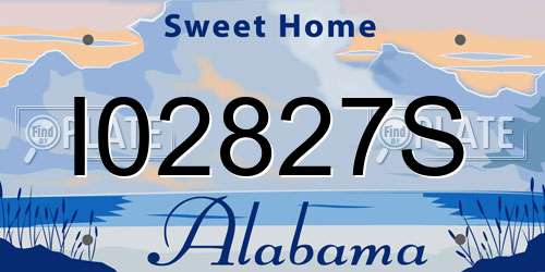 I02827S Alabama License Plate
