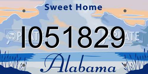 I051829 Alabama License Plate