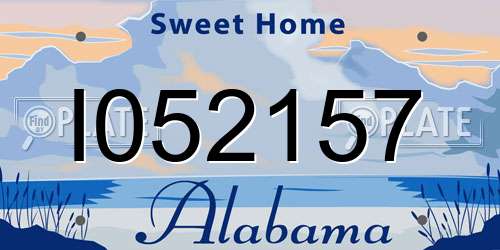 I052157 Alabama License Plate