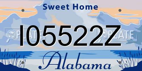 I05522Z Alabama License Plate
