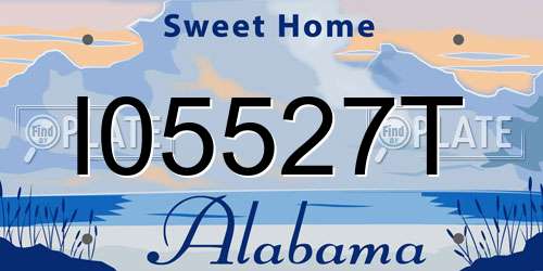 I05527T Alabama License Plate
