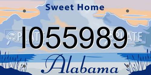 I055989 Alabama License Plate