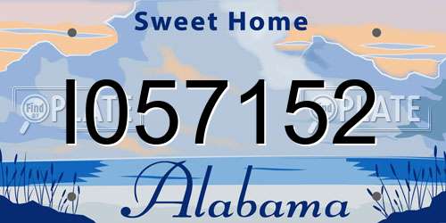 I057152 Alabama License Plate