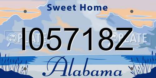 I05718Z Alabama License Plate