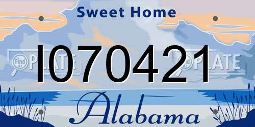 I070421 Alabama License Plate