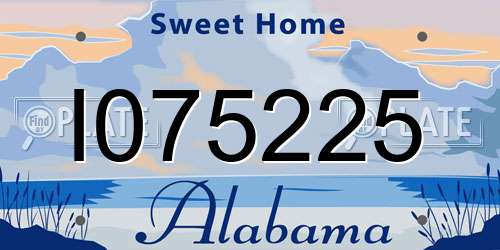 I075225 Alabama License Plate
