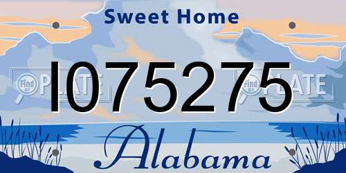I075275 Alabama License Plate