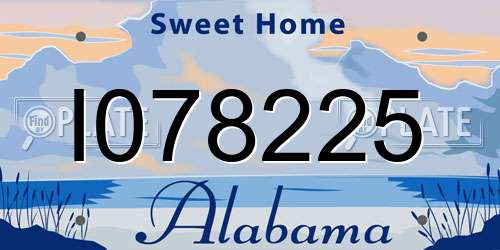 I078225 Alabama License Plate
