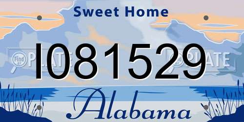 I081529 Alabama License Plate