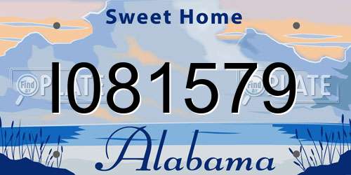 I081579 Alabama License Plate
