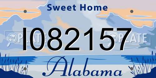 I082157 Alabama License Plate