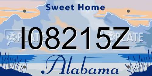 I08215Z Alabama License Plate