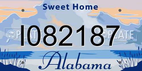 I082187 Alabama License Plate