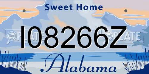 I08266Z Alabama License Plate