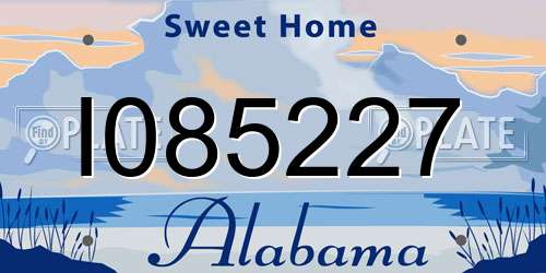 I085227 Alabama License Plate