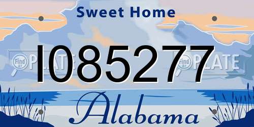 I085277 Alabama License Plate