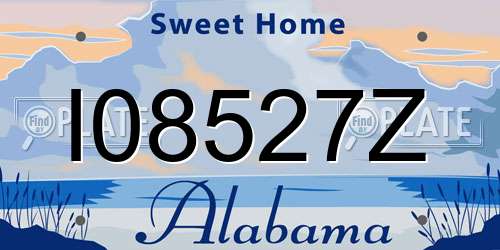 I08527Z Alabama License Plate