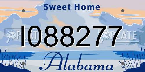I088277 Alabama License Plate