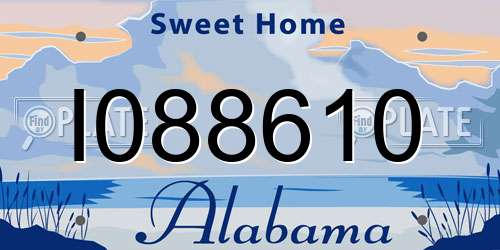 I088610 Alabama License Plate