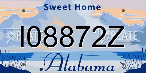 I08872Z Alabama License Plate