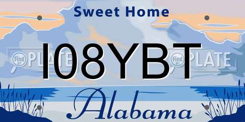I08YBT Alabama License Plate