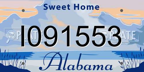 I091553 Alabama License Plate