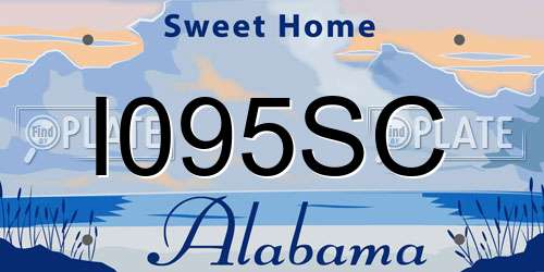 I095SC Alabama License Plate