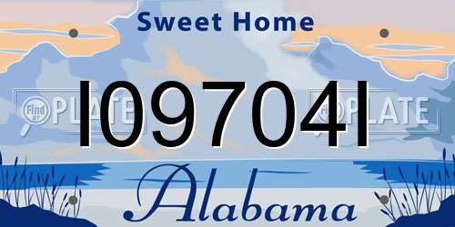 I09704I Alabama License Plate