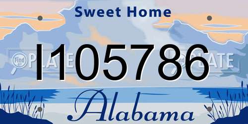 I105786 Alabama License Plate