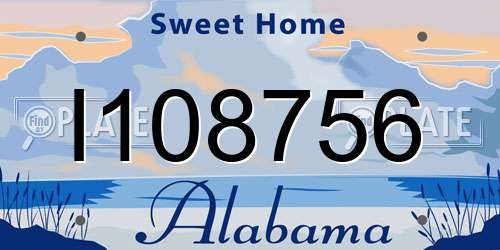 I108756 Alabama License Plate