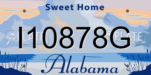 I10878G Alabama License Plate